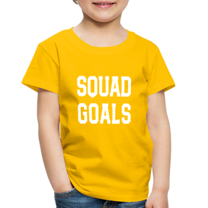 SQUAD GOALS Premium T-Shirt - sun yellow