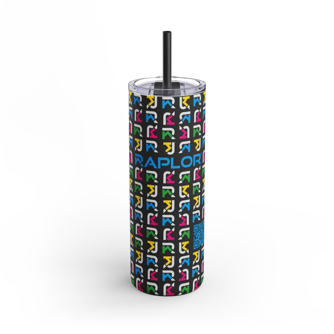 RAPLOR - Colorful Skinny Tumbler - 20oz Matte Travel Mug, Fun Gifts for Coffee Lovers, Vibrant Drinkware for Birthdays, Summer Picnics, and Parties
