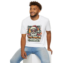 Load image into Gallery viewer, HOLIDAY - Santa Face Unisex T-Shirt &#39;Big Nick Energy&#39;