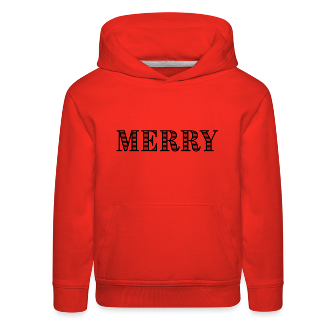 Holiday - Merry - Kids‘ Premium Hoodie - red