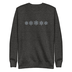 Holiday - Snowflakes - Unisex Premium Sweatshirt - Embroidery