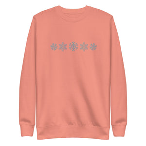 Holiday - Snowflakes - Unisex Premium Sweatshirt - Embroidery