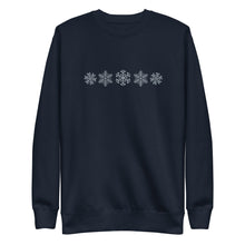 Load image into Gallery viewer, Holiday - Snowflakes - Unisex Premium Sweatshirt - Embroidery
